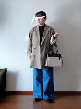 「no brand（ノーブランド）のアイテム」を使った、もちいりかさん（レディース・148cm）の秋コーディネート