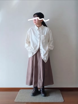 「Zoff（ゾフ）のアイテム」を使った、もちいりかさん（レディース・148cm）の秋コーディネート