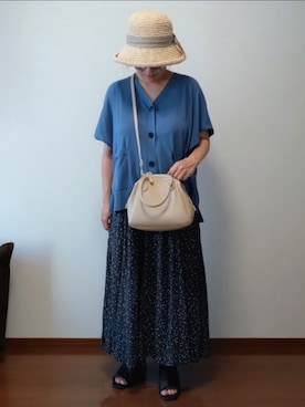 「アイテム（バッグ）」を使った、もちいりかさん（レディース・148cm）の夏コーディネート