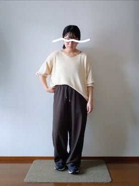 「Zoff（ゾフ）のアイテム」を使った、もちいりかさん（レディース・148cm）の秋コーディネート