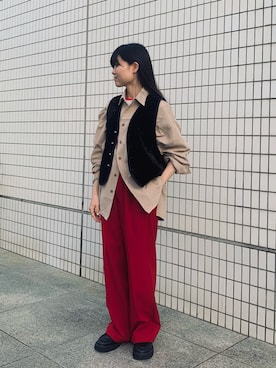 「アイテム（ブルゾン）」を使った、nakamura.さん（レディース・152cm）の秋コーディネート