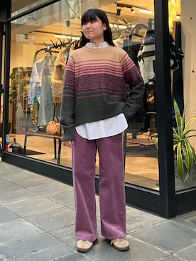 「NOMBRE IMPAIR（ノンブルアンペール）のアイテム（ニット/セーター）」を使った、nakamura.さん（レディース・152cm）の秋コーディネート