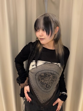 「アイテム（バンダナ/スカーフ）」を使った、ohanasannさん（レディース・166cm）の秋コーディネート