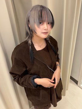 「アイテム（その他アウター、ブラウン系）」を使った、ohanasannさん（レディース・166cm）の秋コーディネート