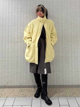 「アイテム（ダウンジャケット/コート）」を使った、ohanasannさん（レディース・166cm）の秋コーディネート
