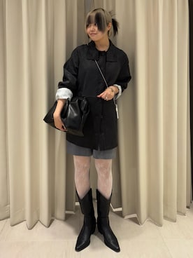 「アイテム（カバーオール）」を使った、ohanasannさん（レディース・166cm）の秋コーディネート