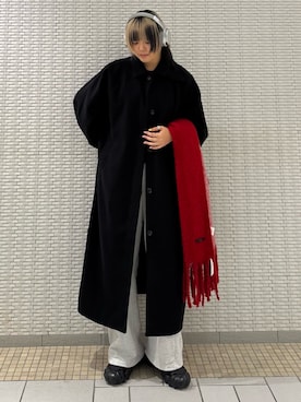 「アイテム（マフラー）」を使った、ohanasannさん（レディース・166cm）の秋コーディネート