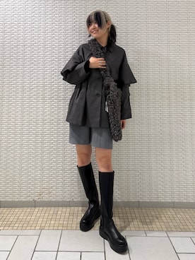 「アイテム（その他アウター）」を使った、ohanasannさん（レディース・166cm）の秋コーディネート