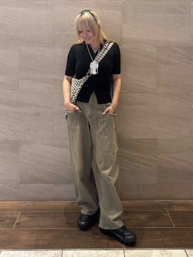 「KBF（ケイビーエフ）のアイテム（ニット/セーター）」を使った、ohanasannさん（レディース・166cm）の夏コーディネート