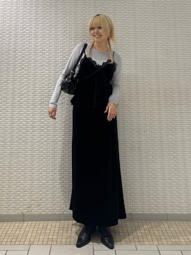 「KBF（ケイビーエフ）のアイテム（セットアップ）」を使った、ohanasannさん（レディース・166cm）の秋コーディネート