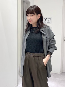 「アイテム（ピアス（両耳用））」を使った、saoさん（レディース・157cm・40代）の秋コーディネート