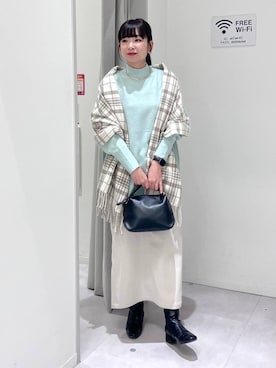 「ハグミーニット_GLOBALWORK」｜saoさん（レディース・157cm）の冬コーディネート