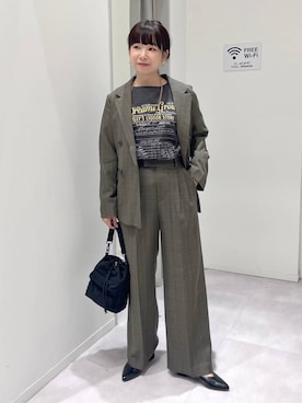 「アイテム（ヘアゴム）」を使った、saoさん（レディース・157cm）の秋コーディネート