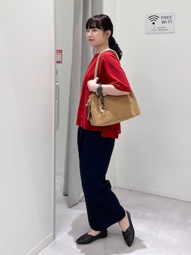 「LAKOLE（ラコレ）のステンレスビックフープピアス2 / 114558（ピアス（両耳用））」を使った、saoさん（レディース・157cm）の夏コーディネート