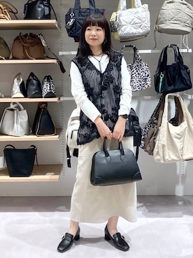 「アイテム（チョーカー）」を使った、saoさん（レディース・157cm・40代）の秋コーディネート