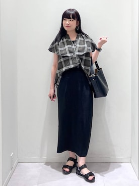 「アイテム（タンクトップ）」を使った、saoさん（レディース・157cm・40代）の夏コーディネート