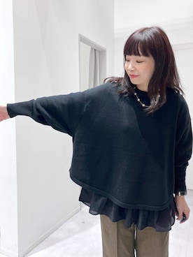 「アイテム（ピアス（両耳用））」を使った、saoさん（レディース・157cm・40代）の秋コーディネート