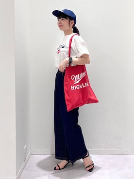 「アイテム（ヘアゴム）」を使った、saoさん（レディース・157cm）の夏コーディネート