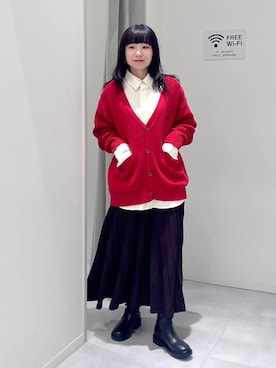 「アイテム（ピアス（両耳用））」を使った、saoさん（レディース・157cm）の秋コーディネート