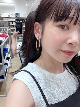 「アイテム（オールインワン・サロペット）」を使った、saoさん（レディース・157cm）の夏コーディネート