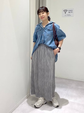 「アイテム（ボストンバッグ）」を使った、saoさん（レディース・157cm・40代）の秋コーディネート