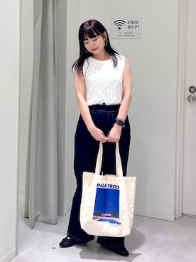 「アイテム（デニムパンツ）」を使った、saoさん（レディース・157cm・40代）の夏コーディネート