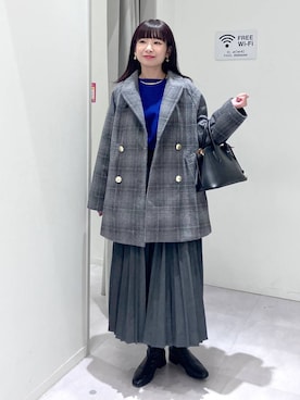 「アイテム（チェスターコート）」を使った、saoさん（レディース・157cm・40代）の秋コーディネート