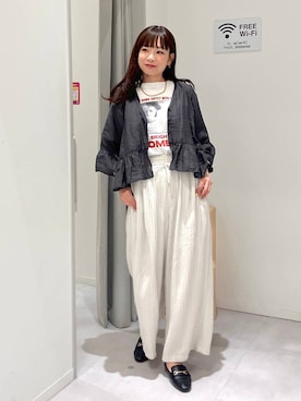 「GLOBAL WORK（グローバルワーク）のアイテム（パンツ）」を使った、saoさん（レディース・157cm）の夏コーディネート