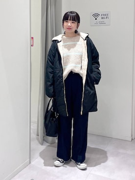 「アイテム（ピアス（両耳用））」を使った、saoさん（レディース・157cm・40代）の秋コーディネート