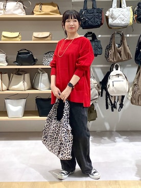 「GLOBAL WORK（グローバルワーク）のGOODデニムバギーパンツ/498388（デニムパンツ）」を使った、saoさん（レディース・157cm・40代）の秋コーディネート