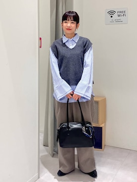 「GLOBAL WORK（グローバルワーク）のアイテム（アクセサリー）」を使った、saoさん（レディース・157cm）の秋コーディネート