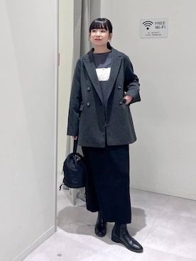 「アイテム（テーラードジャケット）」を使った、saoさん（レディース・157cm・40代）の冬コーディネート