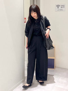 「アイテム（ヘアゴム、ホワイト系）」を使った、saoさん（レディース・157cm）の春コーディネート