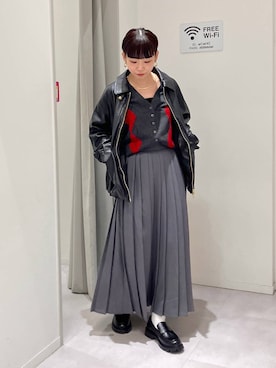 「GLOBAL WORK（グローバルワーク）のアイテム（ジャケット/アウター）」を使った、saoさん（レディース・157cm）の秋コーディネート