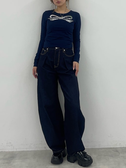 再入荷】THROW J/W CURVE TUCKED PT ジャストウエスト カーブ