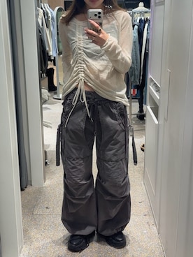 城野香遥さん（レディース・172cm）の春コーディネート