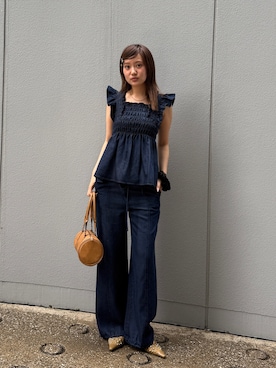 城野香遥さん（レディース・172cm）の春コーディネート