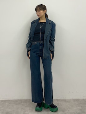 SLY HW STRAIGHT PT-AB ハイウェストストレートパンツエービー SLY（スライ）の「【LIMITED DENNIM LINE】HW STRAIGHT PT-AB