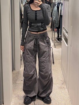 城野香遥さん（レディース・172cm）の春コーディネート