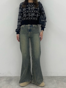 「アイテム（パンプス）」を使った、城野香遥さん（レディース・172cm）の秋コーディネート