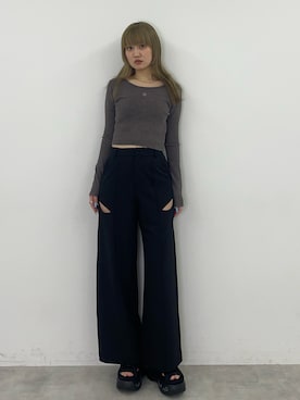 城野香遥さん（レディース・172cm）の春コーディネート