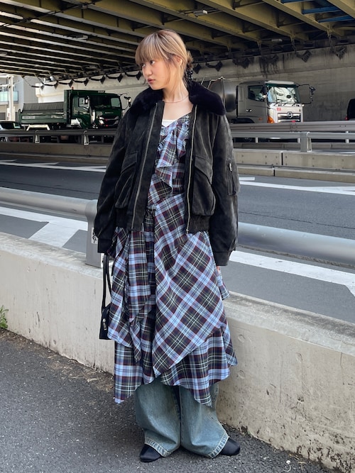 Donna Karan アシンメトリーヘムワンピース ASYMMETRY HEM CAMI L/OP アシンメトリー ヘム キャミ ロング