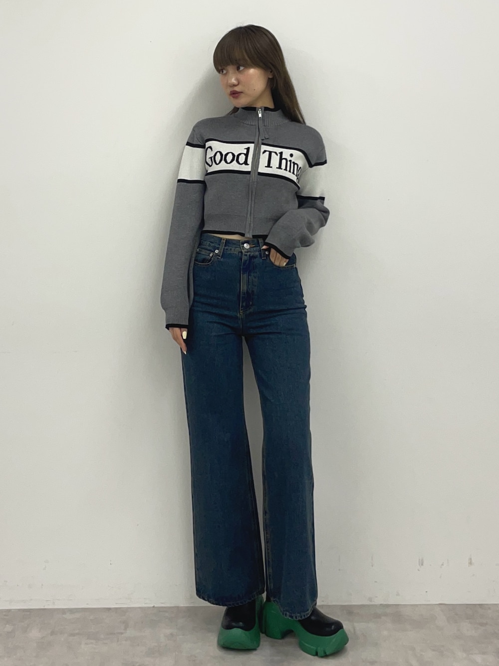 SLY HW STRAIGHT PT-AB ハイウェストストレートパンツエービー SLY - HW STRAIGHT PT-AB ハイウェスト ストレート パンツ