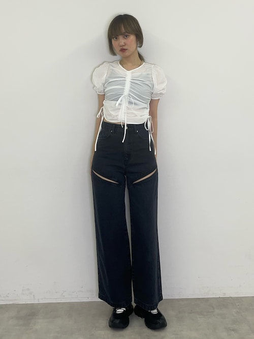 SLY J/W HOLE TUCK PTジャスト ウエスト ホールタックパンツ セール】J/W HOLE TUCK PT ジャスト ウエスト ホール タック