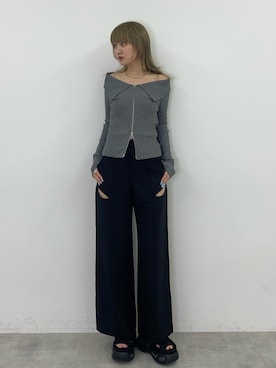 城野香遥さん（レディース・172cm）の春コーディネート