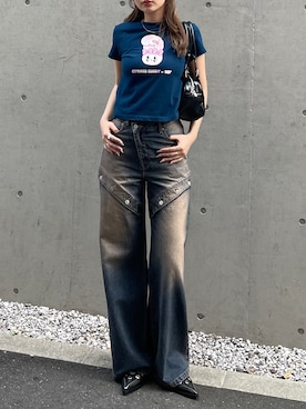 「アイテム（ハンドバッグ）」を使った、城野香遥さん（骨格ストレート・レディース・172cm）の夏コーディネート