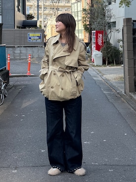 城野香遥さん（レディース・172cm）の冬コーディネート