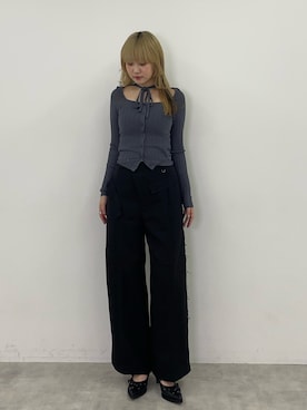 「ゆったりシルエット」｜城野香遥さん（レディース・172cm）の冬コーディネート