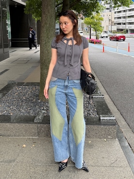 「SLY」｜城野香遥さん（レディース・172cm）の春コーディネート