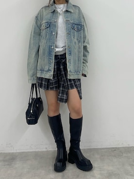 「アイテム（ジャケット/アウター）」を使った、城野香遥さん（レディース・172cm）の秋コーディネート